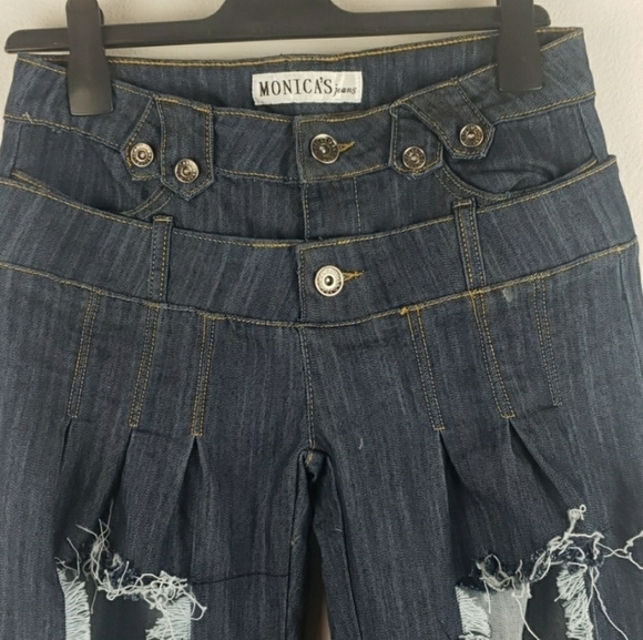 New, Monica's destroyed distressed Jeans jeans size 7 - Picture 3 of 5